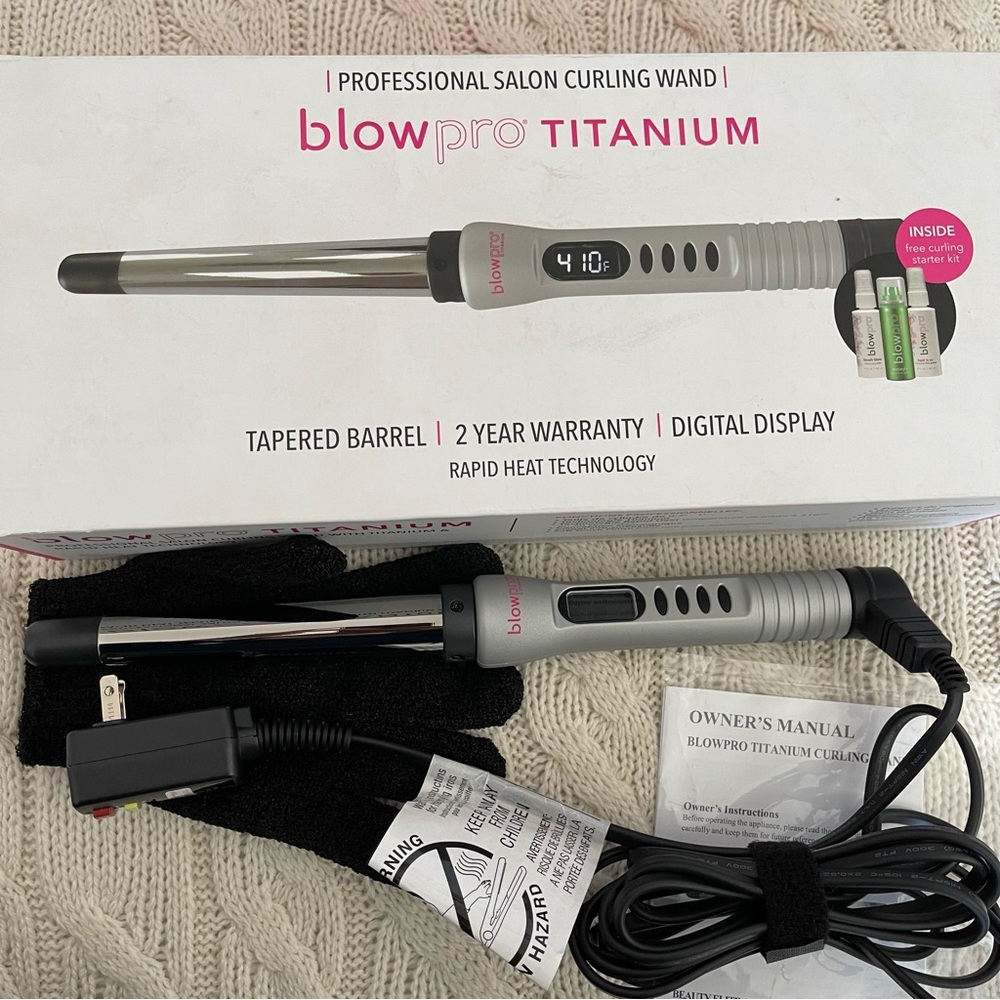 BlowPro Titanium Professional Curling Wand